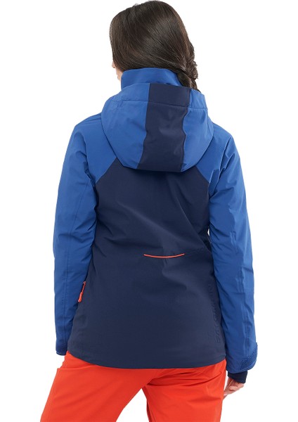 Kadın Kayak Ceketi Brilliant JK W Lacivert/Kırmızı