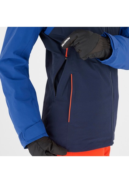 Kadın Kayak Ceketi Brilliant JK W Lacivert/Kırmızı