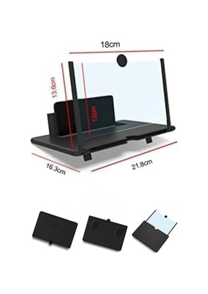 Telefon ve Tablet Ekran Büyütücü Aparat Kırmızı modelleri