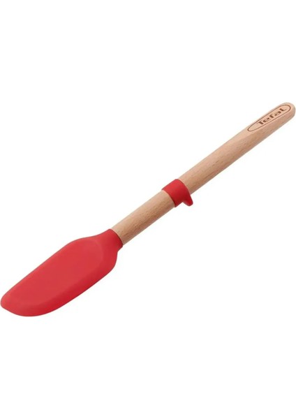 Ingenio Ahşap Silikon Spatula - Kırmızı - 32 cm
