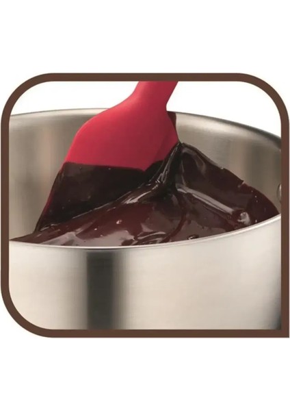 Ingenio Ahşap Silikon Spatula - Kırmızı - 32 cm modelleri