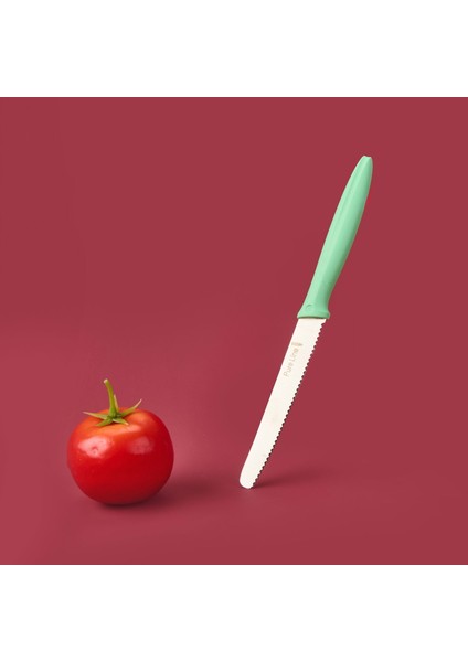 Dişli Domates Bıçağı - Yeşil - 12 cm