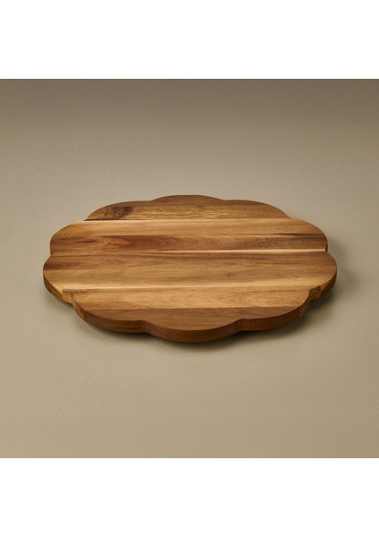 Akasya Dalgalı Dönerli Sunumluk - Kahverengi - 35 cm fiyatları