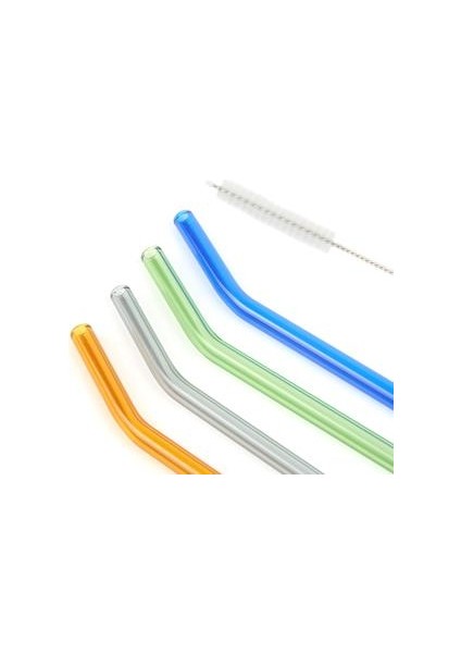 4'lü Cam Pipet Seti - Renkli - 20 cm modelleri