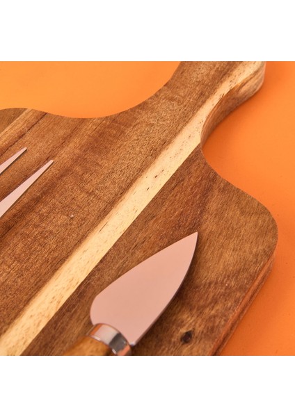 Akasya Peynir Sunumluk - Kahverengi - 28X14 cm modelleri