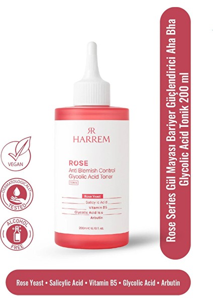 Series Gül Mayası Bariyer Güçlendirici Aha Bha Glycolic Acid Tonik 200 ml