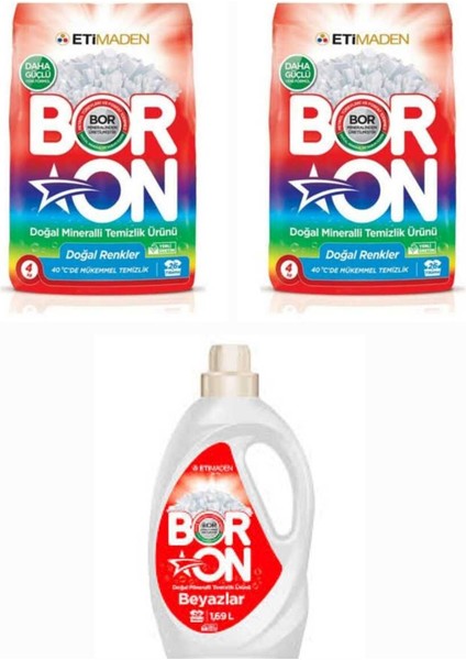 Doğal Çamaşır Deterjanı Renkliler ve Beyazlar Için Toz ve Sıvı Form 102 Yıkama.