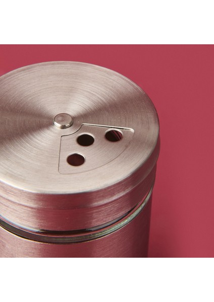 Metal Kaplı Cam Baharatlık - Gri - 8 cm modelleri