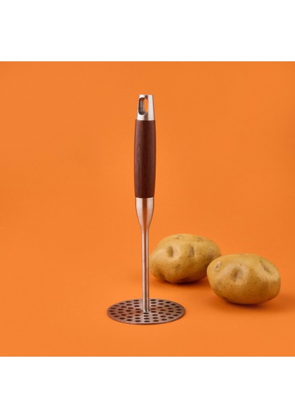 Ahşap Saplı Patates Ezeceği - Gri / Kahverengi fiyatları