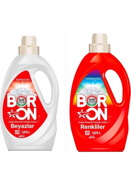 Boron Sıvı Deterjan Renkli ve Beyazlar 26*2 Yıkama.