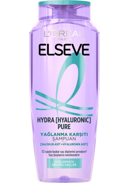 L'oréal Paris Elseve Hydra [hyaluronic] Pure Salisilik Asit Içeren Yağlanma Karşıtı Arındırıcı Şampuan 300 ml