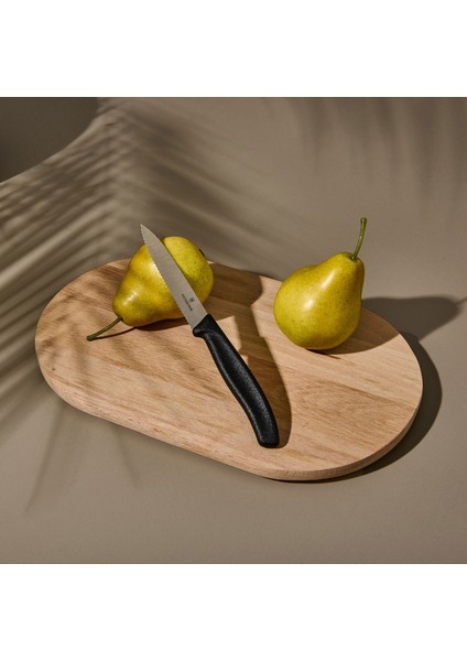 6.7733 Tırtıklı Soyma Bıçağı - Siyah - 10 cm