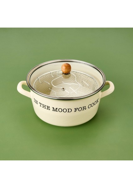 Emaye Kızartma Tenceresi - Krem - 22 cm modelleri