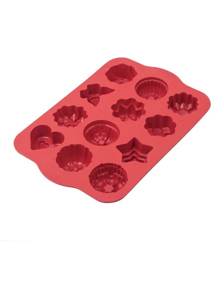12'li Karma Kek Kalıbı - Kırmızı fiyatları