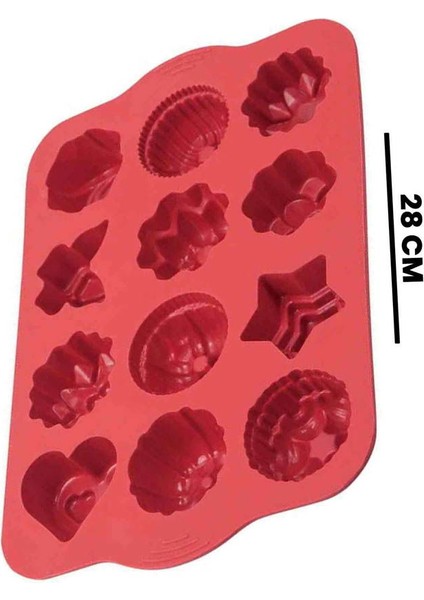 12'li Karma Kek Kalıbı - Kırmızı modelleri