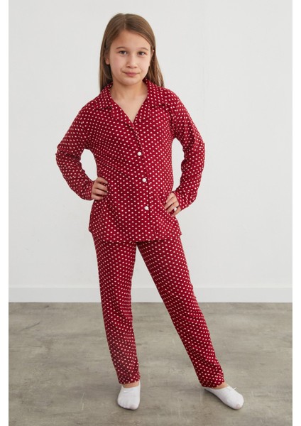 Kalp Desenli Süet Kız Çocuk Pijama Takımı fiyatları