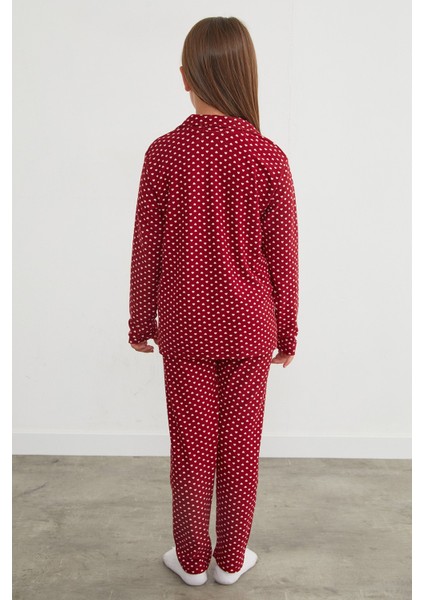 Kalp Desenli Süet Kız Çocuk Pijama Takımı indirimleri