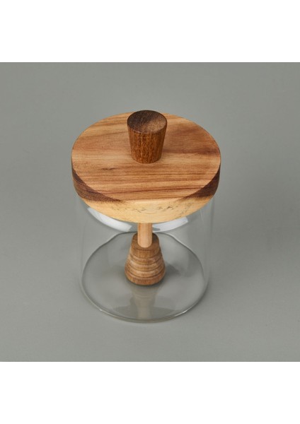 Akasya Kapaklı Kavanoz - Kahverengi / Şeffaf - 450 ml modelleri