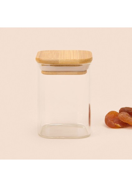 Kare Mantar Kapak Cam Kavanoz - Şeffaf / Açık Kahverengi - 150 ml fiyatları
