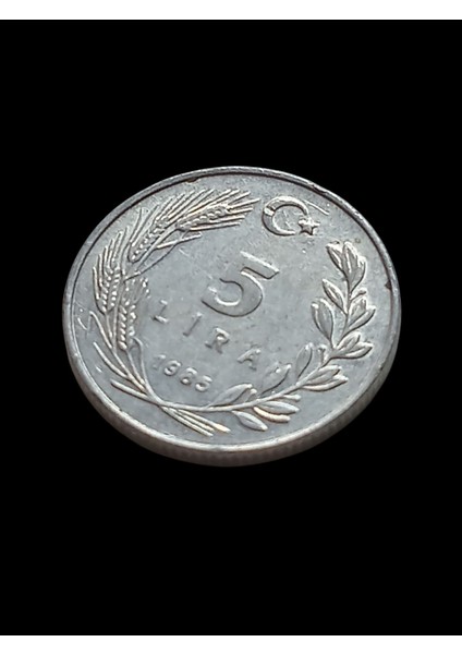 5 Lira 1985 Madeni Koleksiyon Para. Antika Madeni Para..