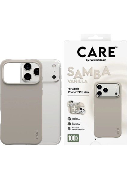 Panzerglass Care Apple iPhone 17 Pro Max Fashionable Case Samba Magsafe Kılıf Vanilya