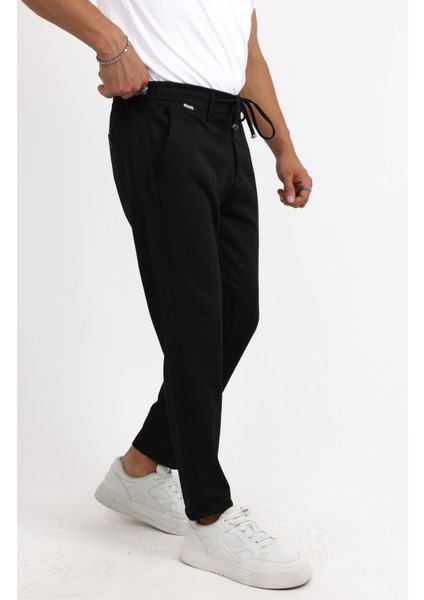 Modern Tarz Desenli Örme Jogger Erkek Pantolon modelleri