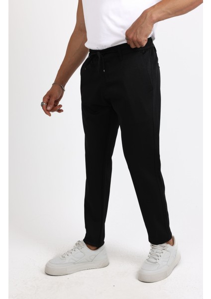 Modern Tarz Desenli Örme Jogger Erkek Pantolon fırsatları