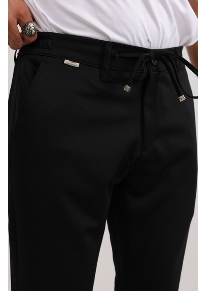 Modern Tarz Desenli Örme Jogger Erkek Pantolon