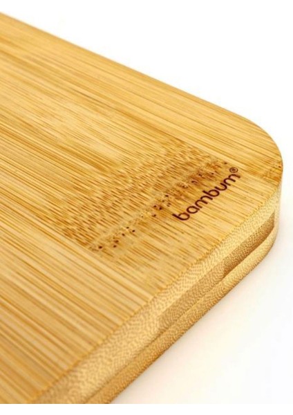 Zoe Paslanmaz Çelik Kulplu Kesme Tahtası - Açık Kahverengi - 44 cm fiyatları