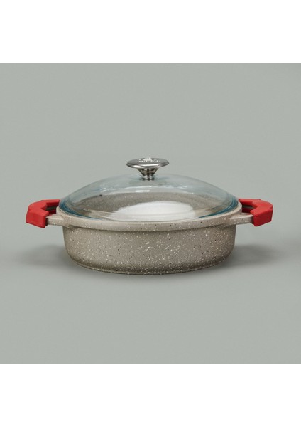 Döküm Karnıyarık Tenceresi - Siyah - 24 cm