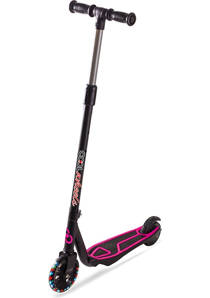 2 Tekerlekli Işıklı Pembe Scooter 5+