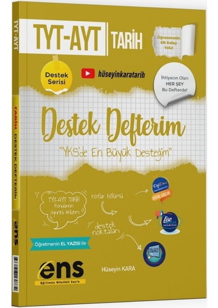 Tyt Ayt Tarih Destek Defterim Ens Yayıncılık