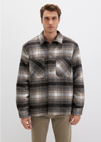 Kareli Kahverengi Ceket 0110745-91228 fırsatları