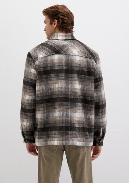 Kareli Kahverengi Ceket 0110745-91228 indirimleri