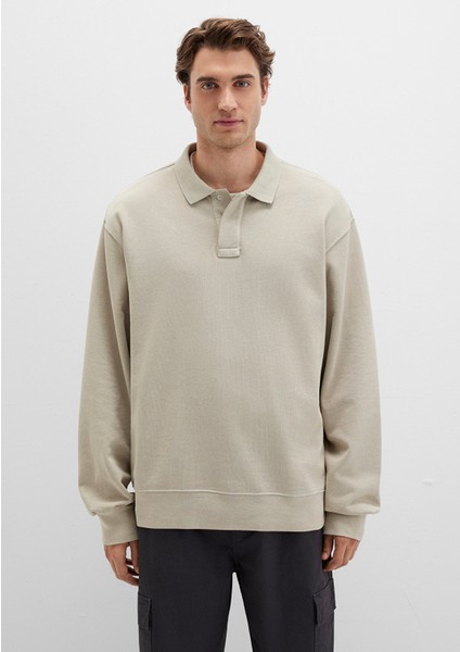 Bej Polo Sweatshirt 0S10323-70146 modelleri