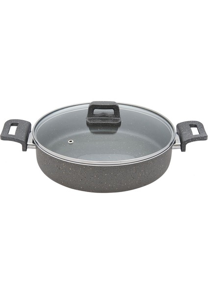 Granit Karnıyarık Tenceresi - Gri - 28 cm