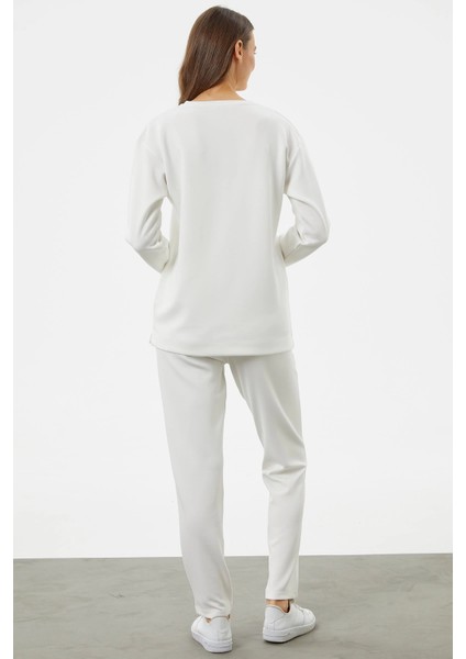 Sementa 76233 Baskılı Sıfır Yaka Oversize Eşofman Takım modelleri