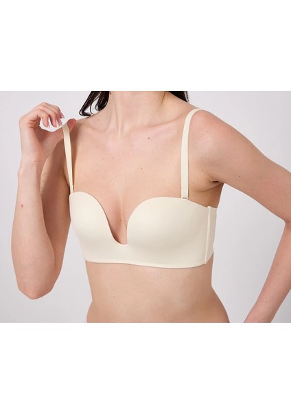 Freshness MSF05 Destekli V Dekolte Lazer Kesim Sütyen