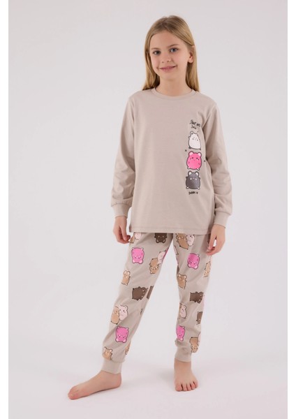 Rolypoly 3704-2 Kız Çocuk Uzun Kol Pijama Takım modelleri