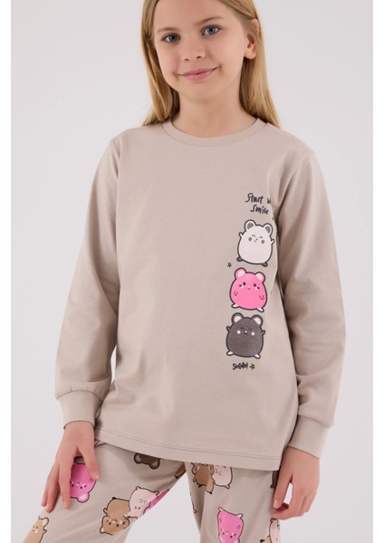 Rolypoly 3704-2 Kız Çocuk Uzun Kol Pijama Takım fırsatları