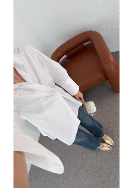 Poplin Beyaz Kruvaze Gömlek indirimleri