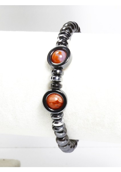 Hematit & Yemen Akik Doğal Taş Bileklik fiyatları