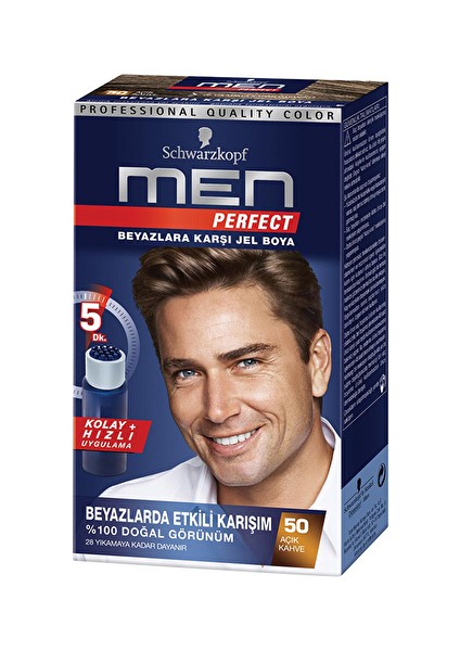 50 Açık Kahve Erkek Saç Boyası
