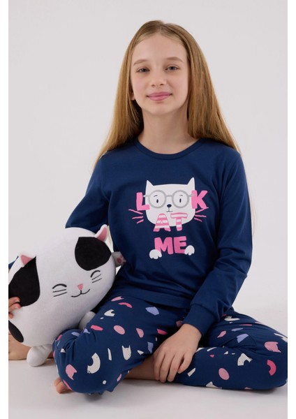 Rolypoly 3696-2 Kız Çocuk Uzun Kol Pijama Takım