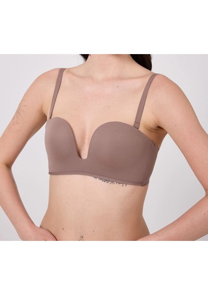 Freshness MSF05 Destekli V Dekolte Lazer Kesim Sütyen