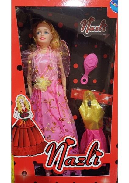 Nazlı Bebek Yedek Elbiseli Aynalı Bebek Oyuncak Bebek