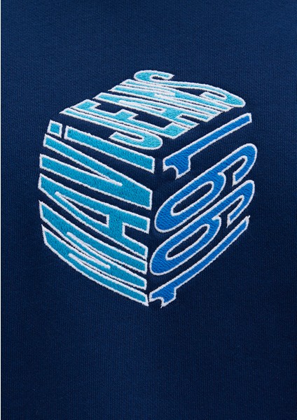 Mavi Baskılı Kapüşonlu Lacivert Sweatshirt 0S10397-89353