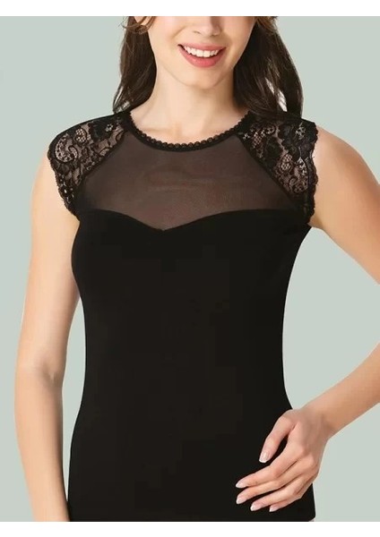Imer 1270 Kolsuz Önü Tül Dantelli Atlet
