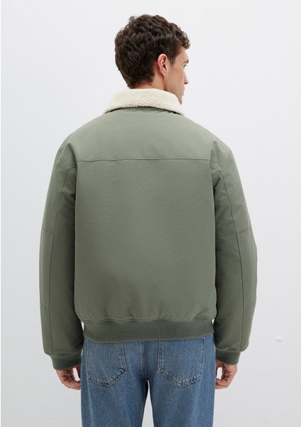 Suni Kürk Detaylı Haki Ceket 0110665-80692 fırsatları