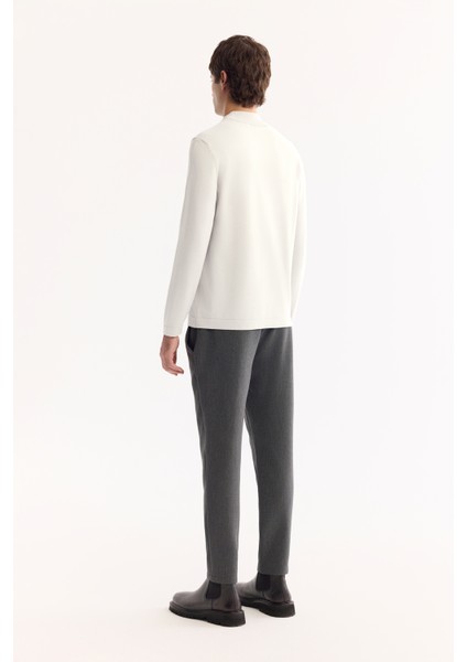 Erkek Ekru Yarım Balıkçi Yaka Basic Düz Rayon Kazak B005151 fırsatları
